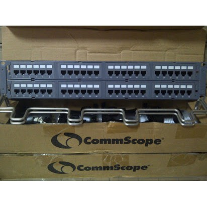 Patch Panel 48 Port Tanpa Modular Jack Cat 5E Cat6 AMP COMMSCOPE Rack Server