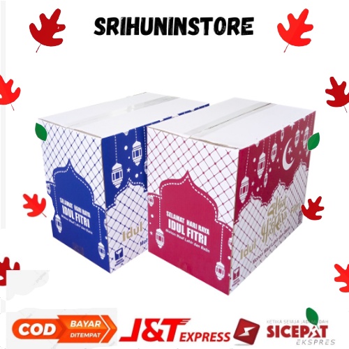 

Srihuninstore - (2pcs) Box Parcel Hampers Kardus Paket Sembako Lebaran Idul Fitri Eid Mubarak Bahan Bf Putih Size 40x25x32 (Besar)