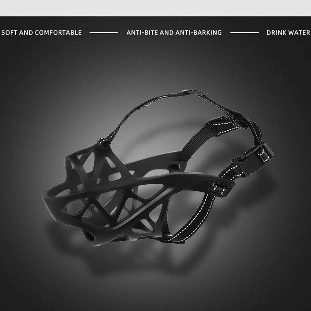 Suyo Muzzle / Brongsong Penutup Mulut Anjing Peliharaan Adjustable Breathable Motif Kotak-Kotak