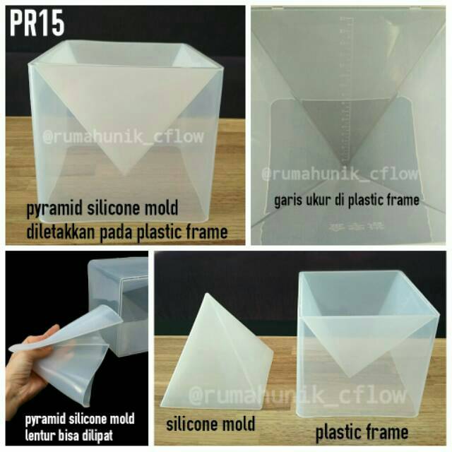 Set cetakan piramid besar cetakan resin cetakan orgonite cetakan kerajinan tangan