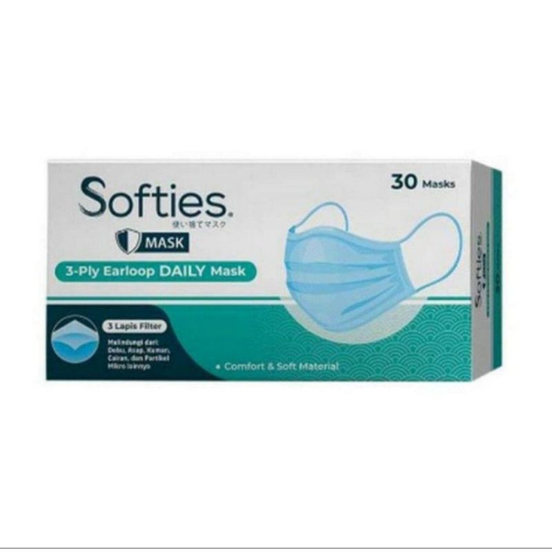 SOFTIES MASKER DAILY MASK 3PLY  ISI 30 PICS (POLOS)