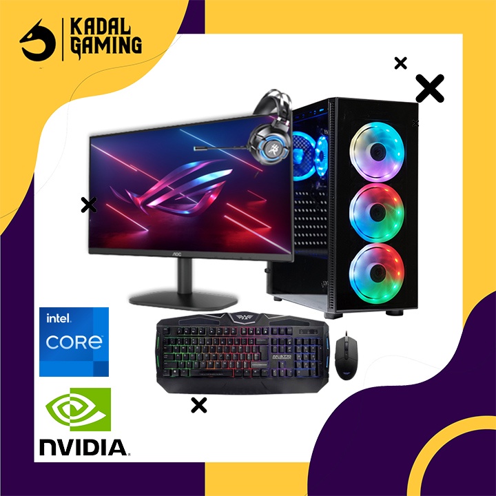 PC GAMING INTEL CORE I5 11400F VGA GTX 1050TI 32GB RAM FULLSET SIAP PAKAI EDITING RENDERING ARSISTEKTUR