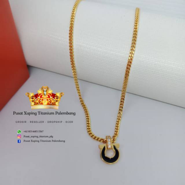 Kalung liontin replika emas 24k