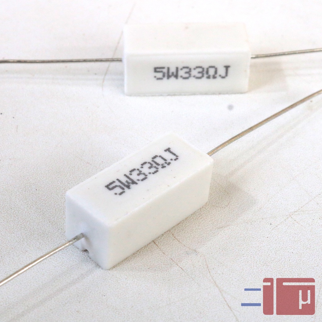 Resistor Kapur 33R 33 Ohm 5W Taiwan Kaki Tembaga