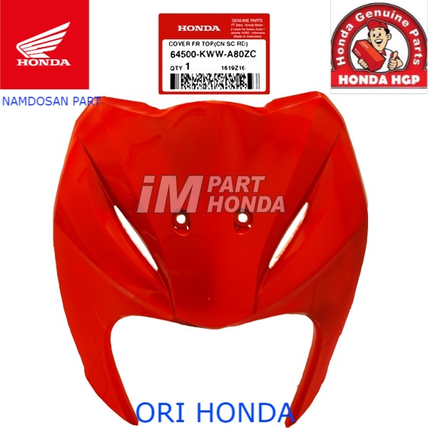 Ahm 64500-KWW-A80ZC Cover Front Tameng Revo 110 2011 2012 Karbu Merah