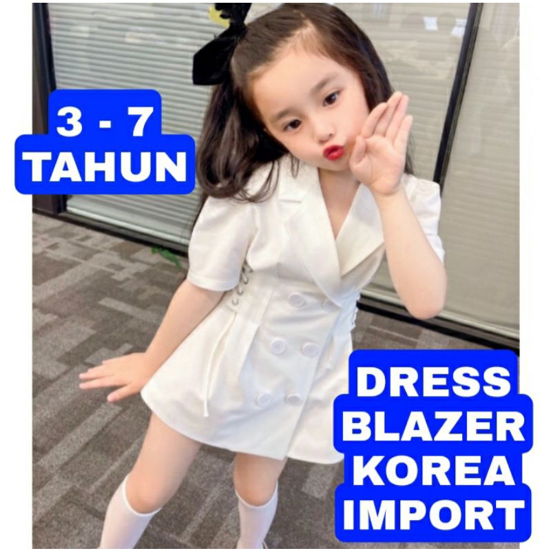 WK DRESS BLAZER KOREA IMPORT ANAK LUCU BAJU ANAK SETELAN ANAK PEREMPUAN COAT