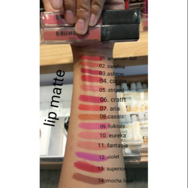 BRUNBRUN PARIS 14wrn. LIP MATTE BRUNBRUN. ready surabaya
