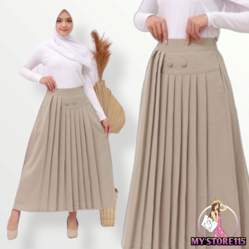 Rok rempel wanita model husna Rok husna