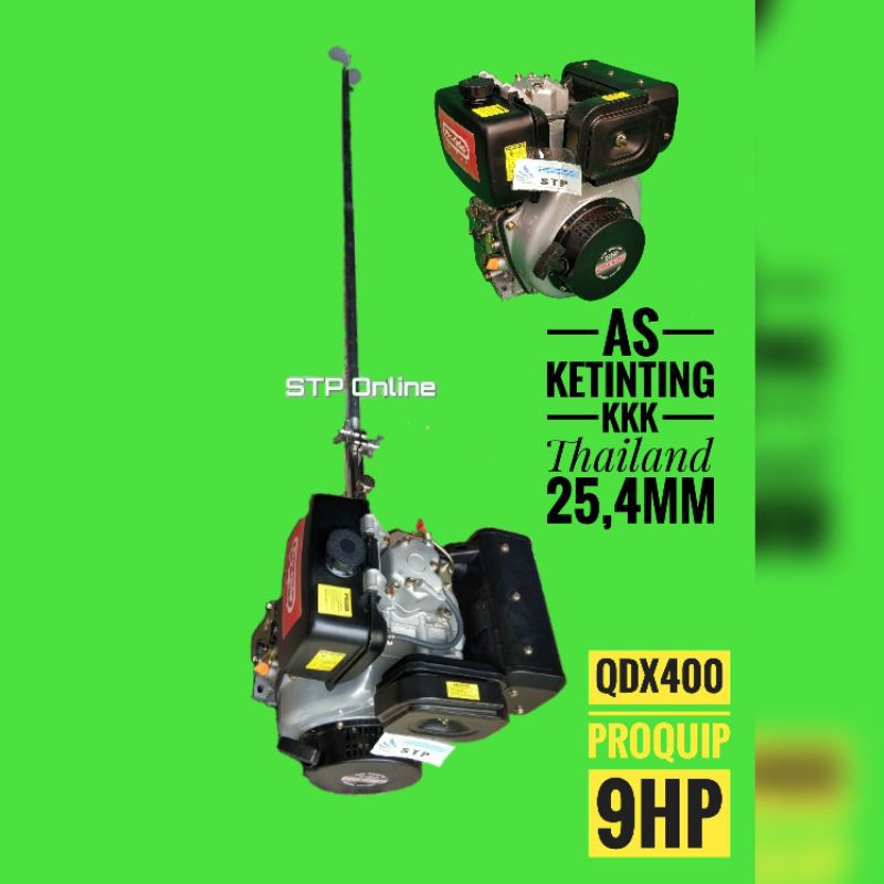 MESIN DIESEL PERAHU QDX400 PROQUIP DAN AS KETINTING KKK THAILAND 25,4MM