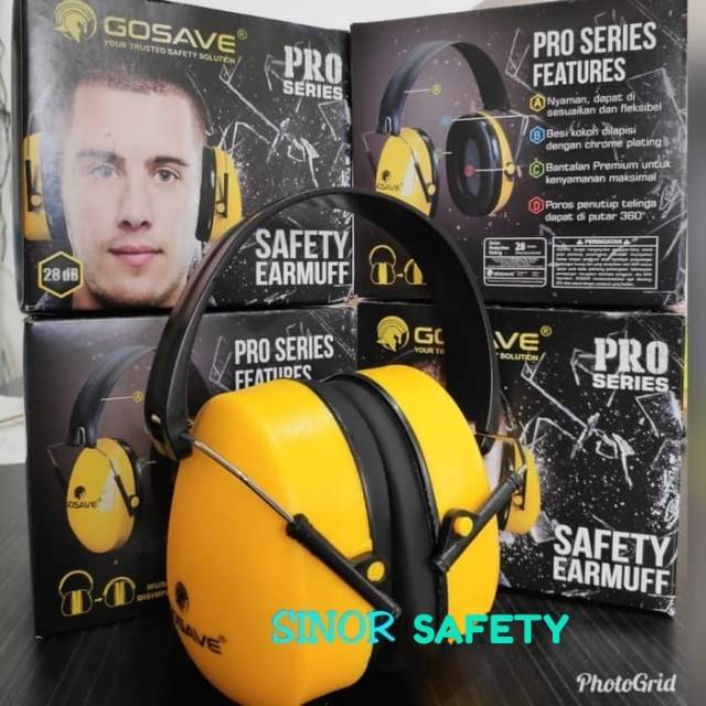 Earmuff GOSAVE Safety PRO Series Premium Penutup Telinga Ear Muff