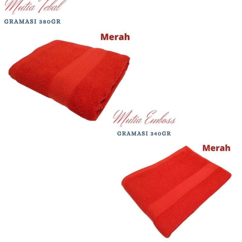 Handuk Mutia Sedang 50x100 cm/Handuk Mandi Ukuran SEDANG Bahan Katun SERAP AIR (HARGA MURAH)