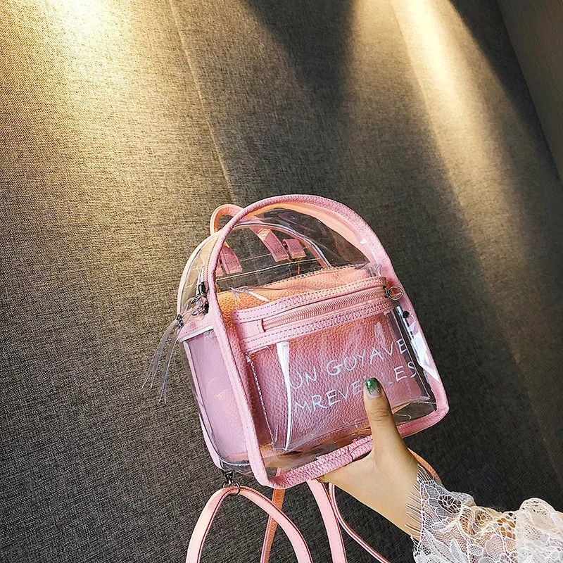 Tas Ransel Wanita Backpack Fashion Bahan Mika