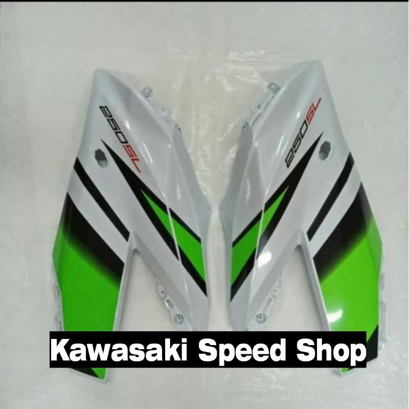 Fairing Sayap  Atas Ninja 250 RR Mono z250SL  Hijau Putih Original