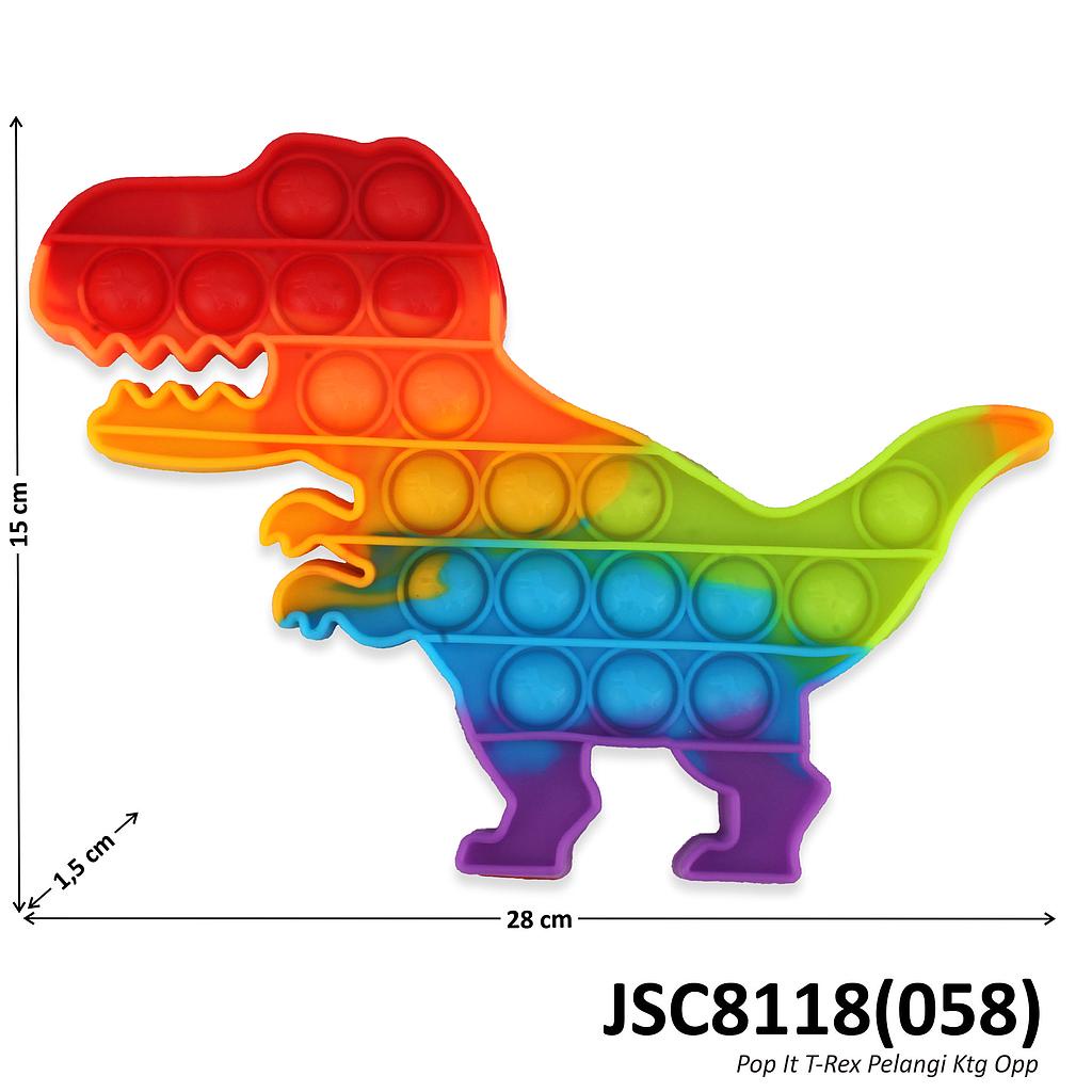 POP IT RAINBOW Mainan Anak Fidget Toys Game Toys-T-REX