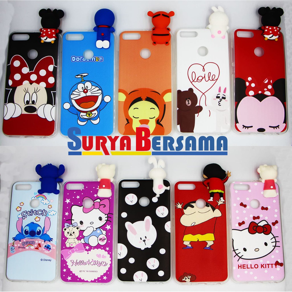 Sarung Softcase Ultrathin Silikon Intip 3D Karakter Disney Xiaomi MiA1