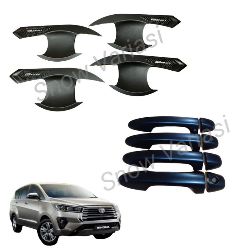 Paket Outer Handle Cover All New Innova 2016 2021 GR Sport Hitam