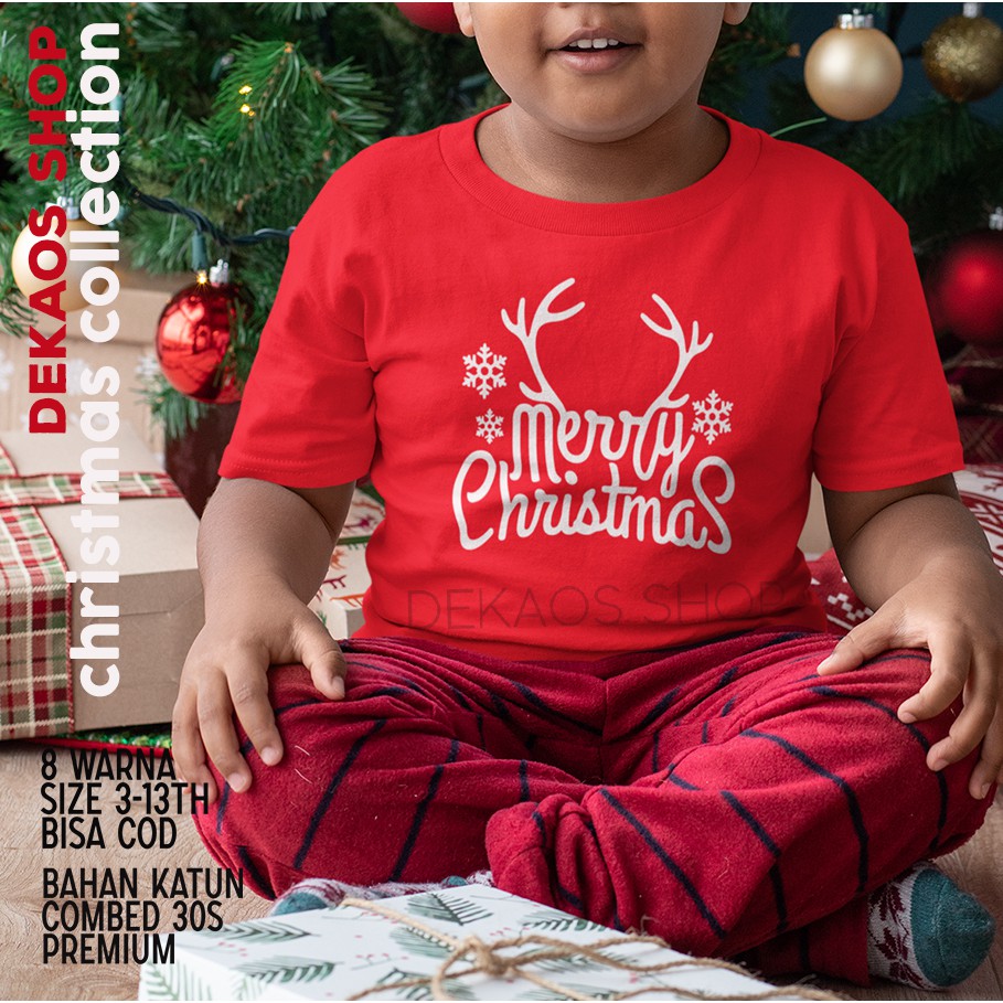 KAOS NATAL ANAK / KAOS NATAL TERBARU 2021 / KAOS NATAL KELUARGA / BAJU CHRISTMAS ANAK / BAJU NATAL A