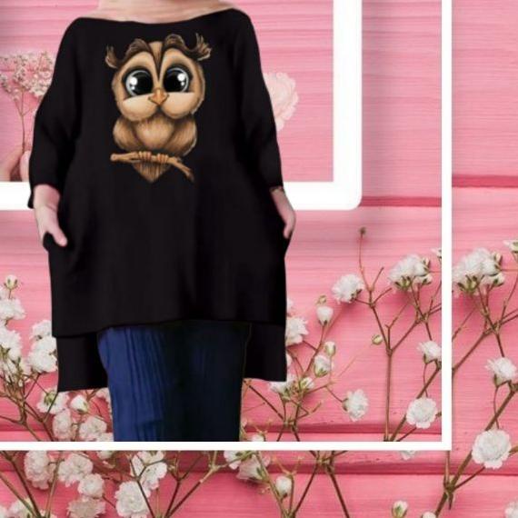 ➾ Tunik wanita Jumbo XXL LD 130 Cm Tangan 3/4 Bahan Kaos . Atasan Baju Tunik wanita Dewasa Big Size 