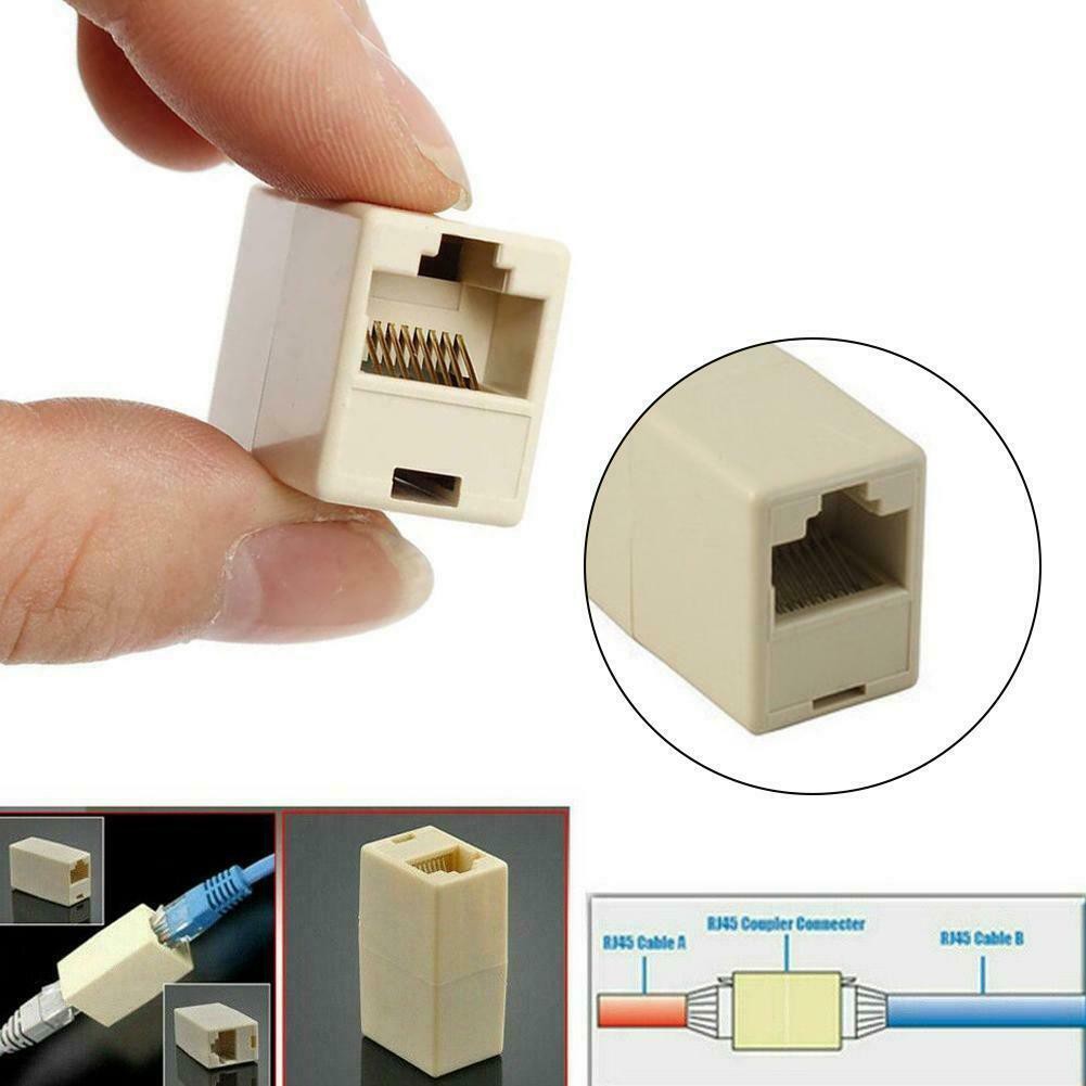 BAREL RJ45 Female to Female Network Ethernet LAN Cable Coupler Connector KONEKTOR SAMBUNGAN KABEL LA