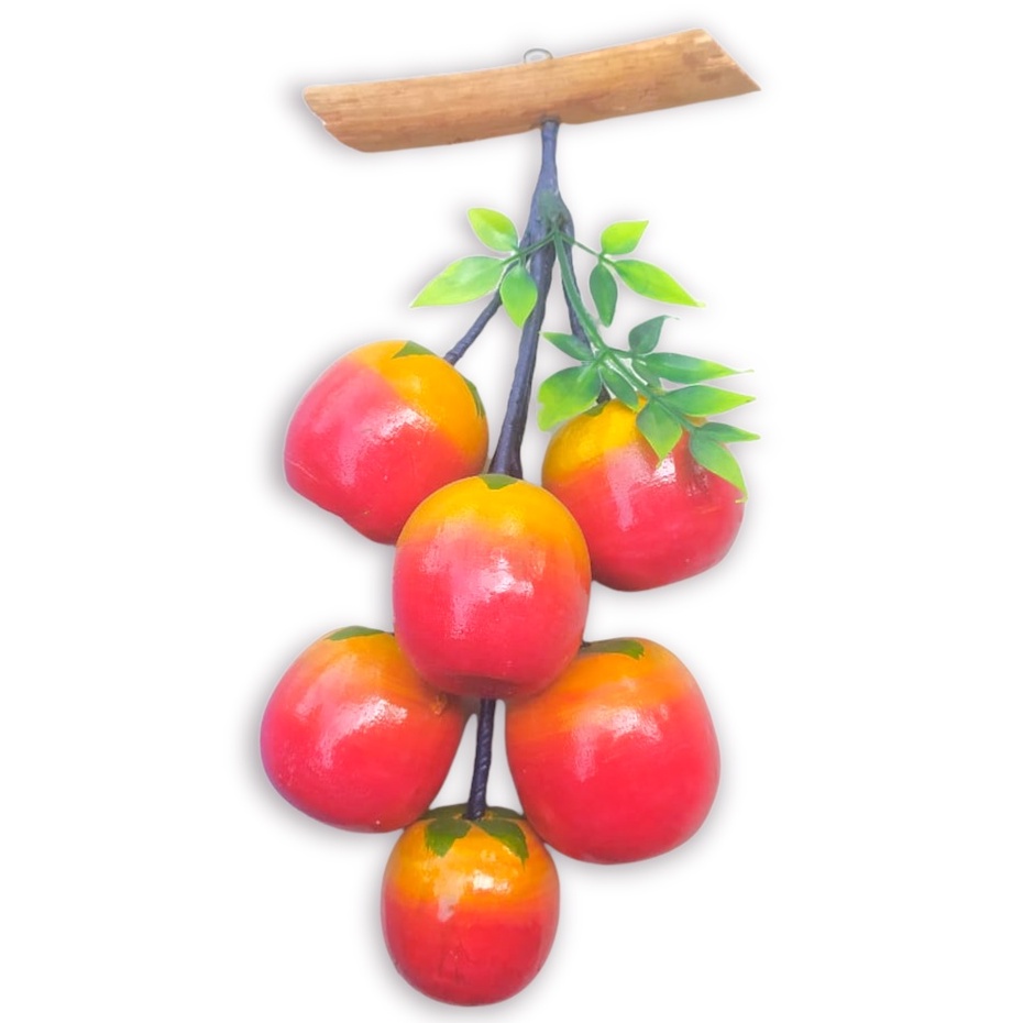 Buah Gantung Bahan Kayu - Tanaman Hias Plastik Bunga Artificial Murah Daun Palsu Dekorasi Rumah - BI