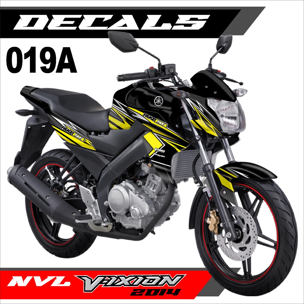 Decal Sticker - Dekal Stiker Yamaha Vixion NVL 2014 Fullbody Design RACING STYLE - 019