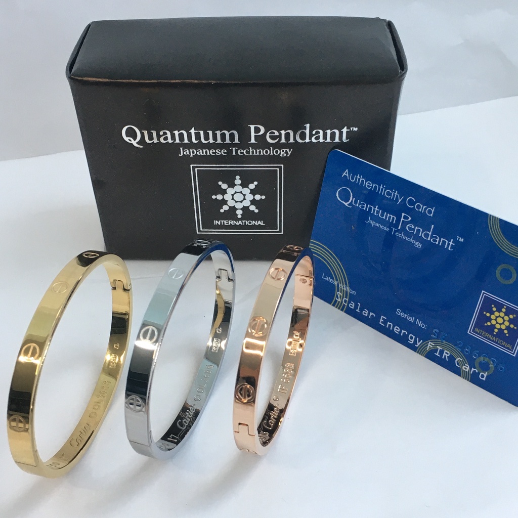 gelang kesehatan CARTER quantum TITANIUM GOLD SILVER PINK COD ORI