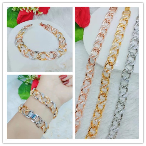 Gelang Xuping Permata Full Lapis Emas Perhiasan Fashion 1110