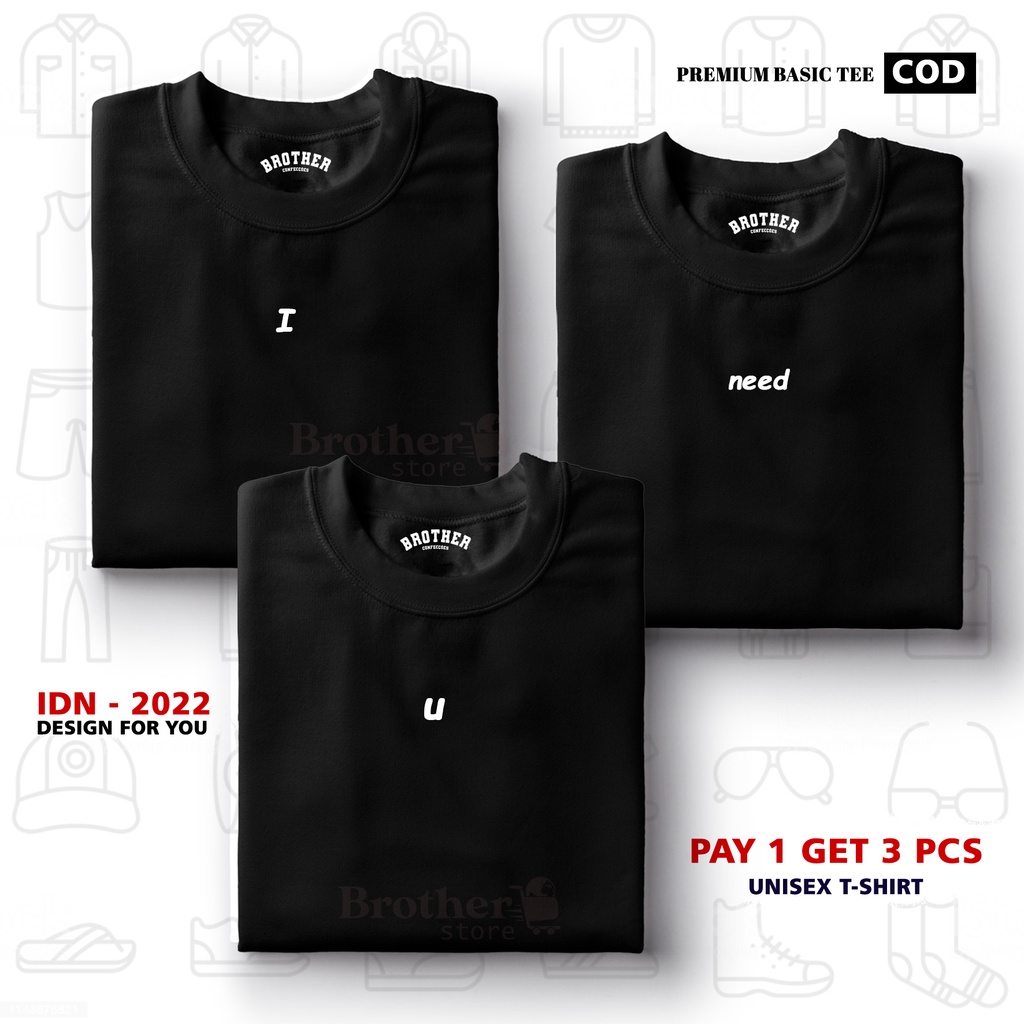 BUY 1 OR 3 PCS ( PROMO COD ) BROTHER STORE / Kaos Distro100% Catoon Combed 30s / Articel i need u