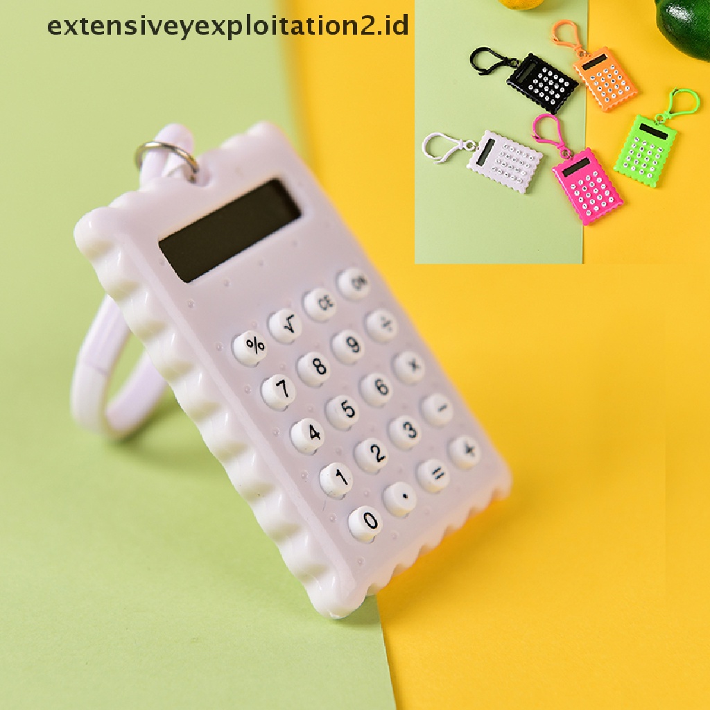 Id Gantungan Kunci Kalkulator Mini 8 Digit Dengan Casing Plastik Warna Acak