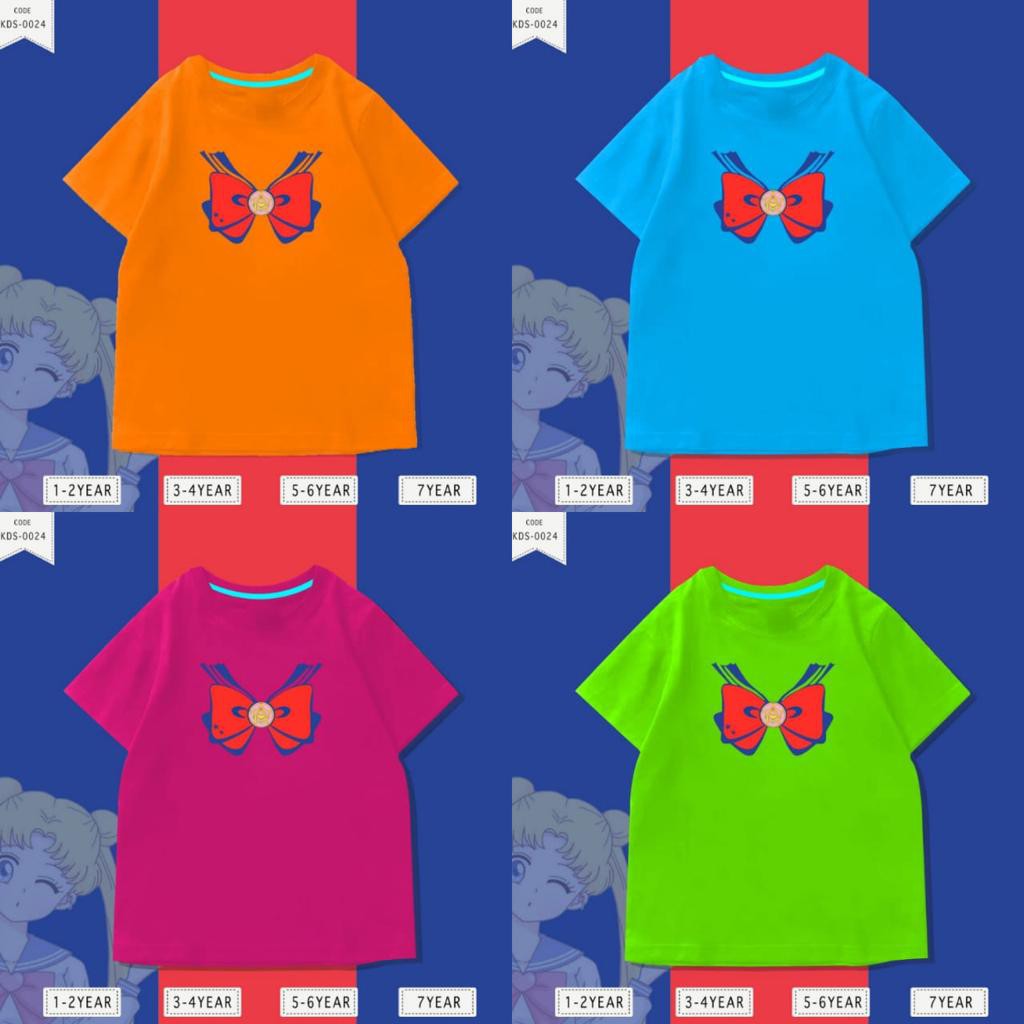 Baju Anak-Anak 1-10thn  / Kaos Distro DTF Anak Perempuan / Unisex / Motif Sailorr moon