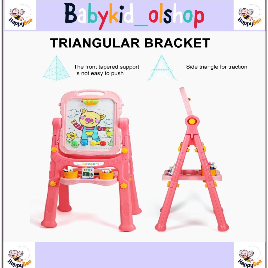 

BABYKID82D1 - Papan Tulis Anak Magnet Papan Tulis White Board Anak Standing Bisa Disteel