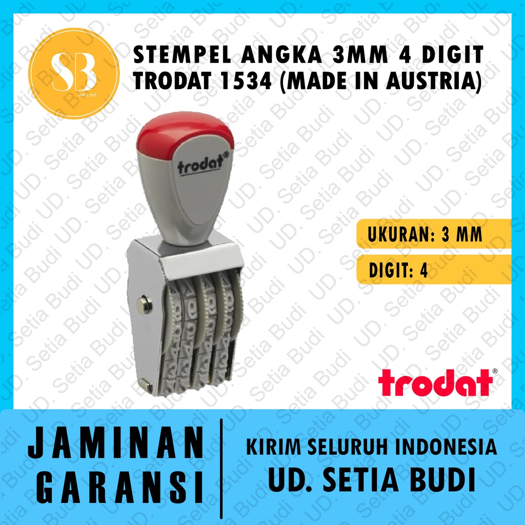 Stempel Angka 3mm 4 Digit Trodat 1534 Made in Austria