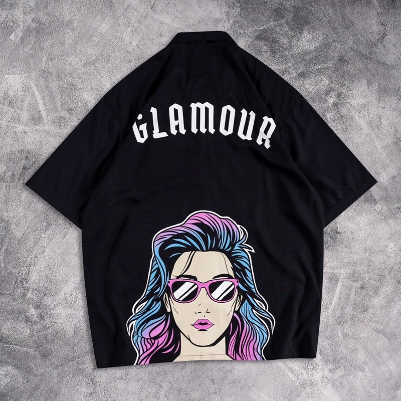 [N00611] Kemeja Distro Full Print Motif // GLAMOUR //