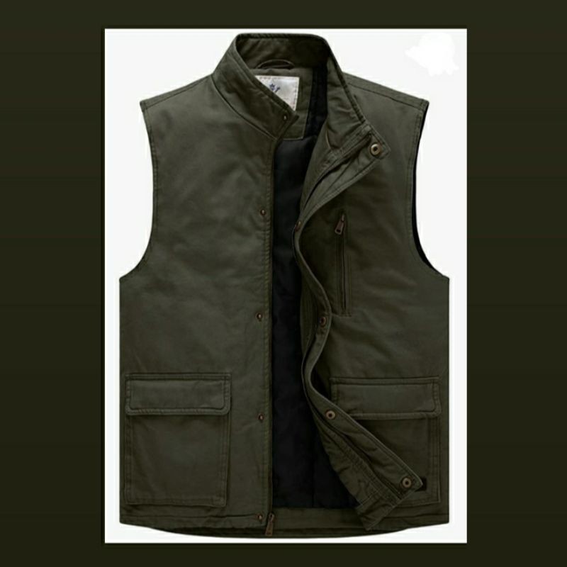 rompi lapangan , rompi pria , rompi original , rompi katun drill