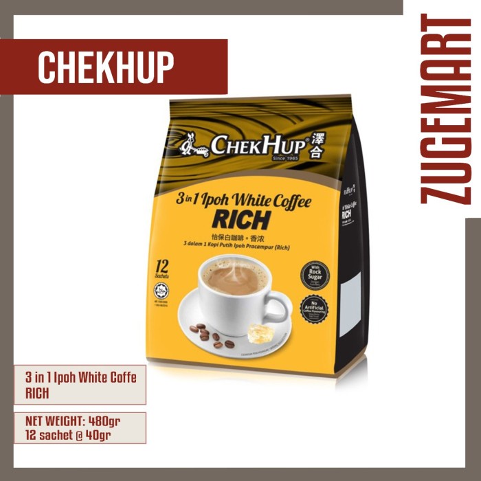 

ChekHup 3in1 Ipoh White Cofee King 40 gr / 15 sachet Kopi Gula Krimer