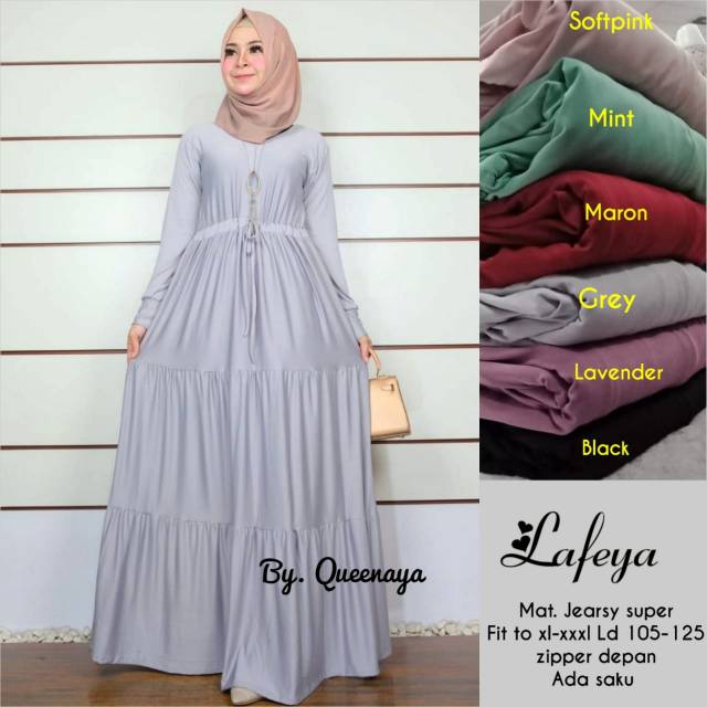 PROMO DRESS Lafeya jersey super.  LD 120 lebih