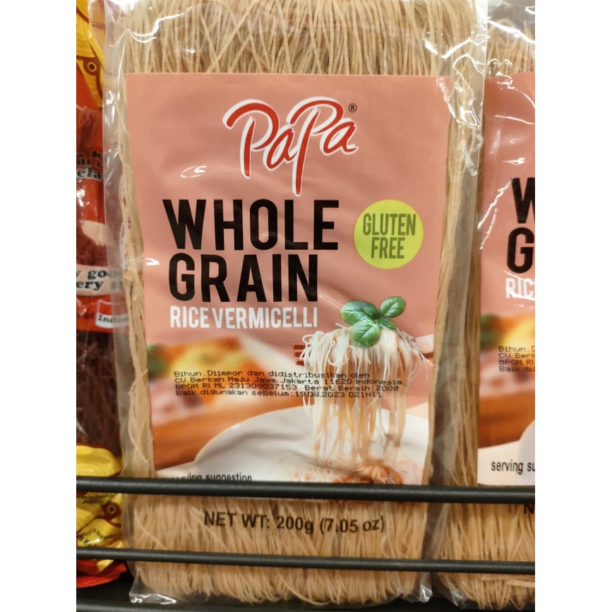 

Papa Whole Grain Rice Vermicelli (gluten free) - mie bihun 200gr [BB]