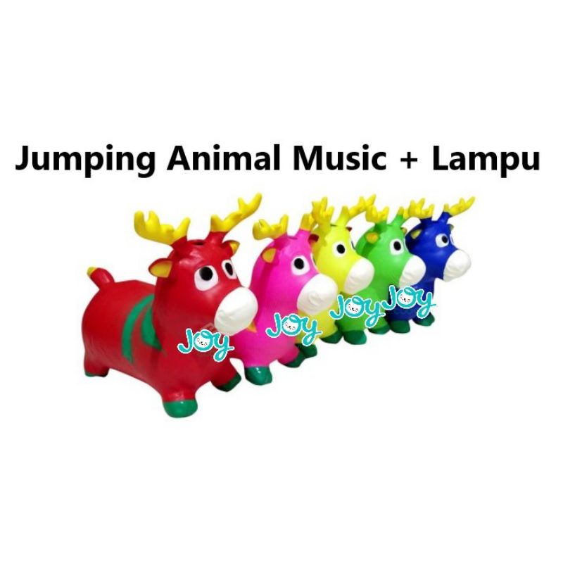 Jumping Animal / kuda kudaan karet (ada suara dan ada lampu)