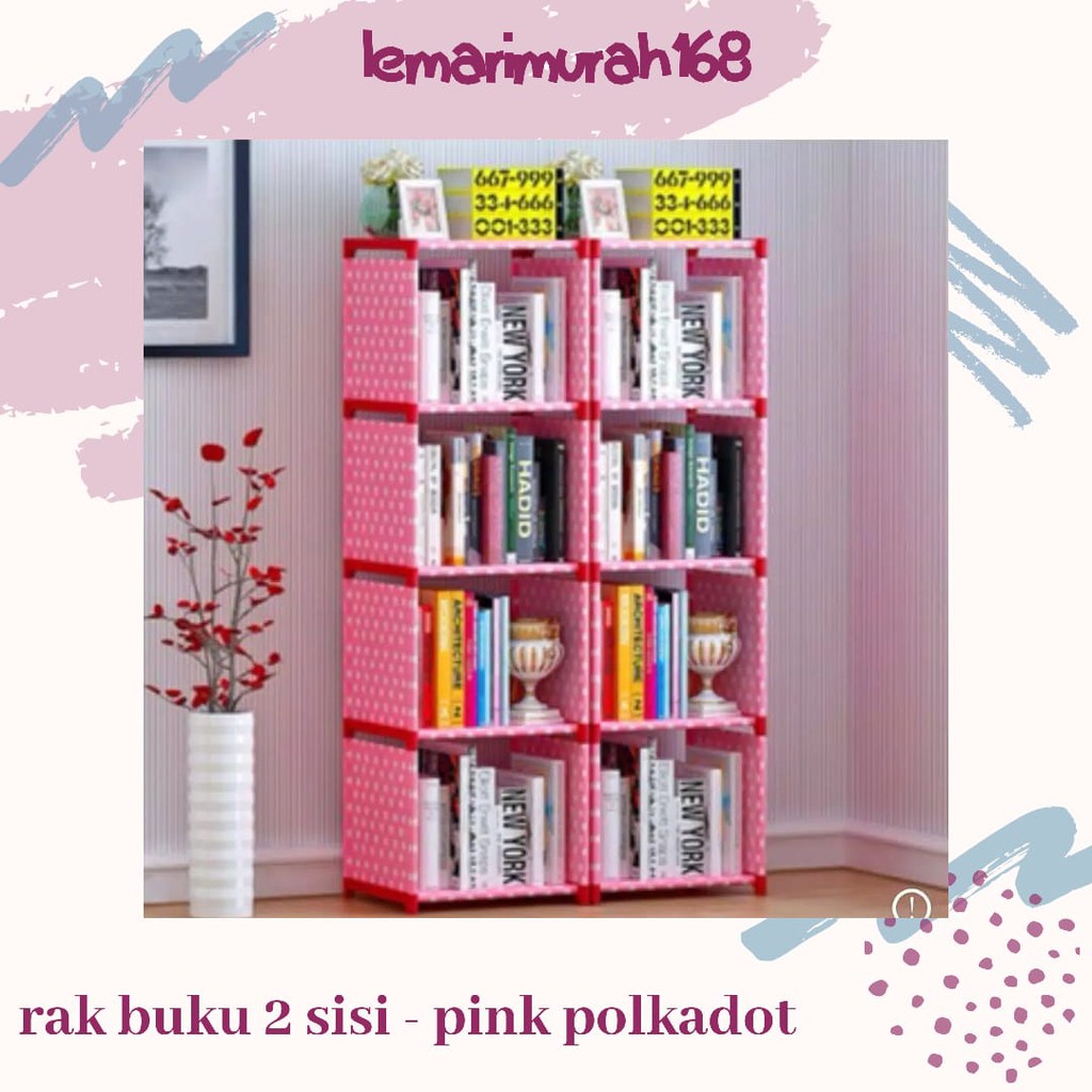  PROMO Rak  Buku  Portable  Lemari Serbaguna 2  Sisi  MERK 