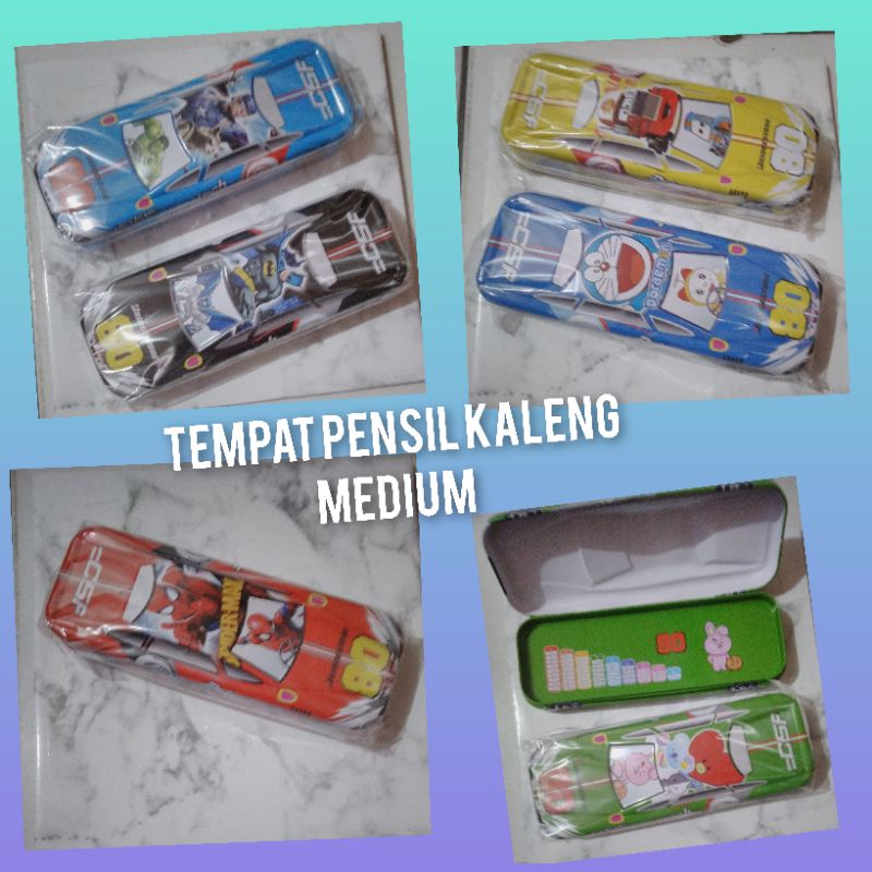 

Tempat Pensil Kaleng Aneka Motif + Isi Alat Tulis