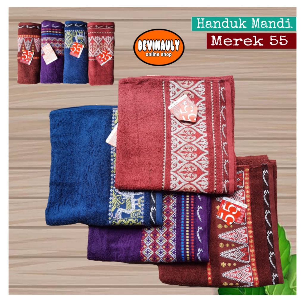 Handuk Mandi 55 Warna Gelap  Handuk Ukuran 135cm X 70cm