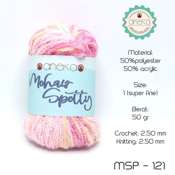 Benang Rajut Katun Mohair Spotty / Mohair Spotty Yarn - 121