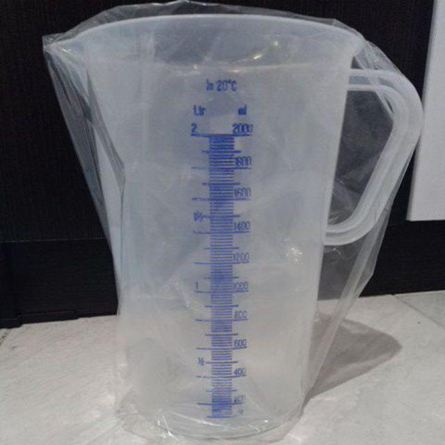 Gelas Ukur Plastik 2000 Ml Green Leaf Polycarbonate - Measuring Cup