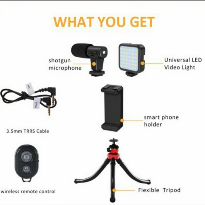 VLOGGING KIT KIT-04LM / VLOGGING KIT + TRIPOD WIRELESS REMOTE LIGHTING