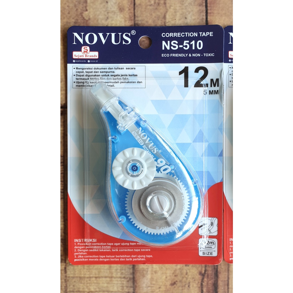 Correction Tape Novus NS 510 - TipEx Roll Office Novus 12m x 5mm - Tipex Pita Non Toxic