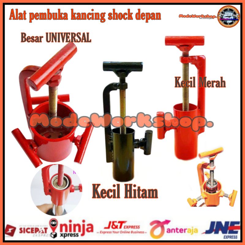 Alat treker Buka shock depan motor bebek dan matic alat buka ring shock depan treker