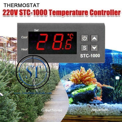 Digital Temperature Controller STC-1000 AC 220V Thermostat With Sensor Regulator Control STC1000 STC 1000  Untuk Mesin Tetas Telur Aquarium