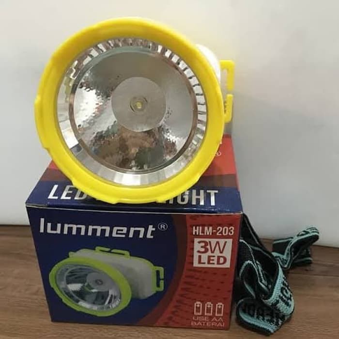 SENTER KEPALA LED LUMMENT ISI BATERAI