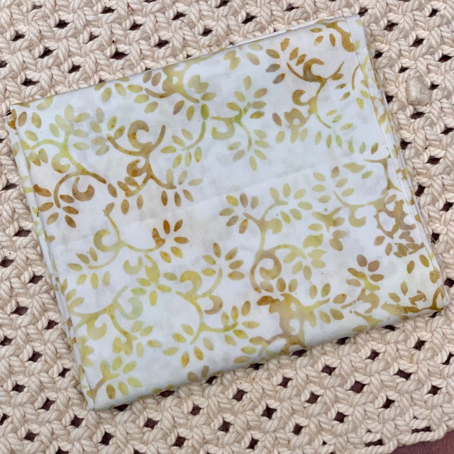 Perca kain katun batik bali - batik smoke -  cream