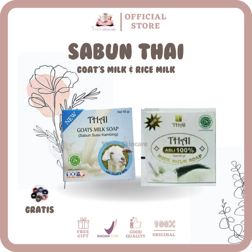 [GRATIS HADIAH] SABUN SUSU KAMBING SABUN BERAS PUTIH SABUN THAI 100% ORIGINAL